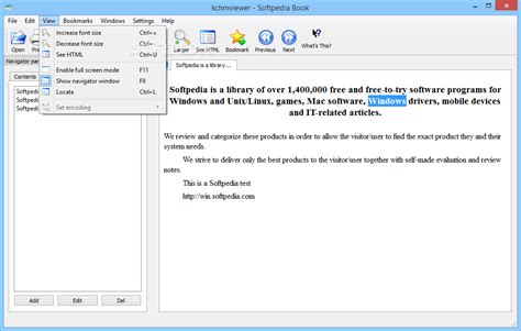 Independent access of the portable Kchmviewer 7.7